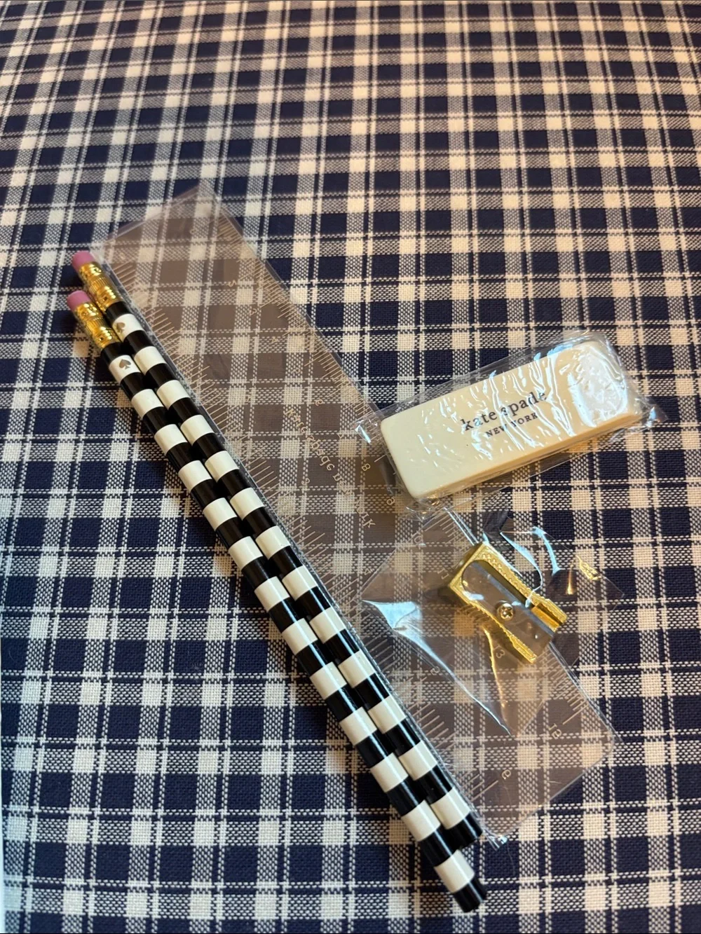 kate spade Cream Bookshelf pencil Pouch with Multicolor Book Spine Print